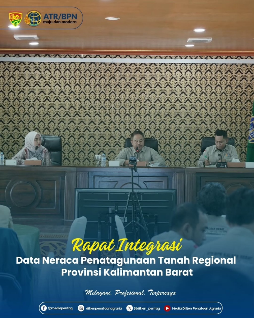 Direktorat Jenderal Penataan Agraria melalui Direktorat Penatagunaan Tanah menghadiri Rapat Integrasi Data Neraca Penatagunaan Tanah Regional di Kantor Wilayah BPN Provinsi Kalimantan Barat