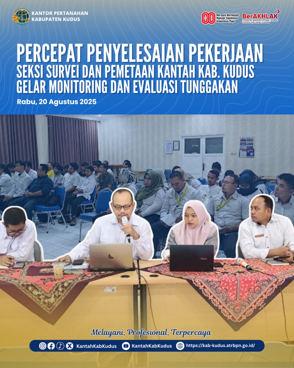 Monitoring dan Evaluasi Seksi Survei dan Pemetaan dalam percepatan Eksekusi Tunggakan Pekerjaan