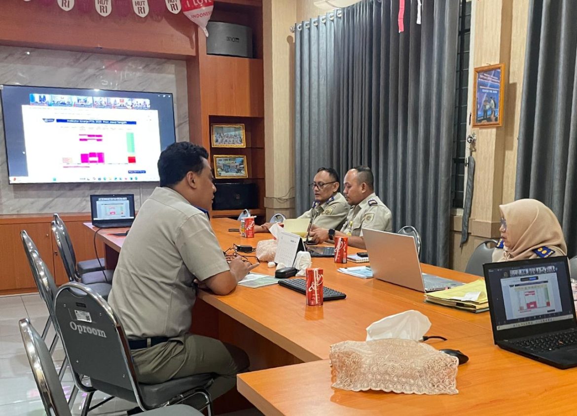 Kantor Pertanahan Kabupaten Kudus mengikuti kegiatan Evaluasi Kinerja oleh Kakanwil BPN Provinsi Jawa Tengah