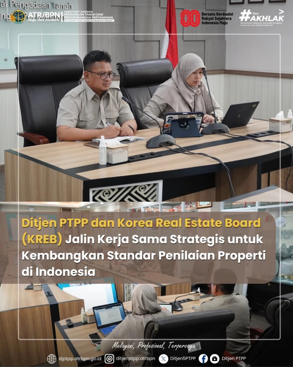 Ditjen PTPP Kementerian ATR/BPN dan Korea Real Estate Board Jalin Kerja Sama Strategis dalam Standarisasi Penilaian Properti di Indonesia