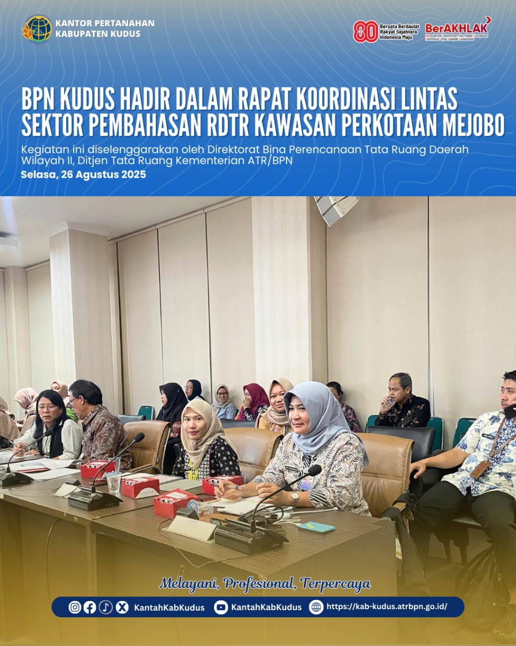BPN Kudus Hadir dalam Rapat Koordinasi Lintas Sektor Pembahasan RDTR Kawasan Perkotaan Mejobo