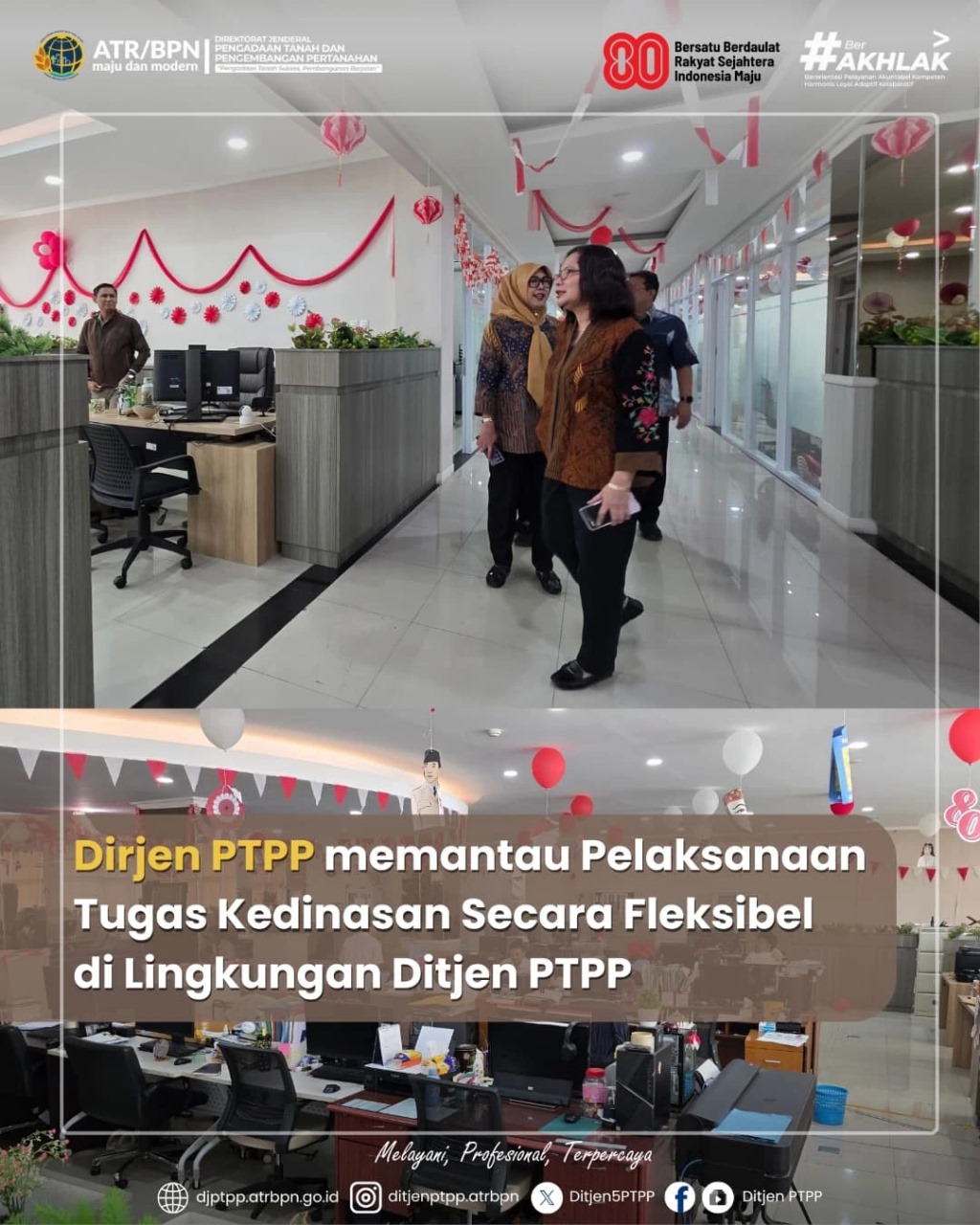 Dirjen PTPP Memantau Pelaksanaan Tugas Kedinasan Secara Fleksibel di Lingkungan Ditjen PTPP