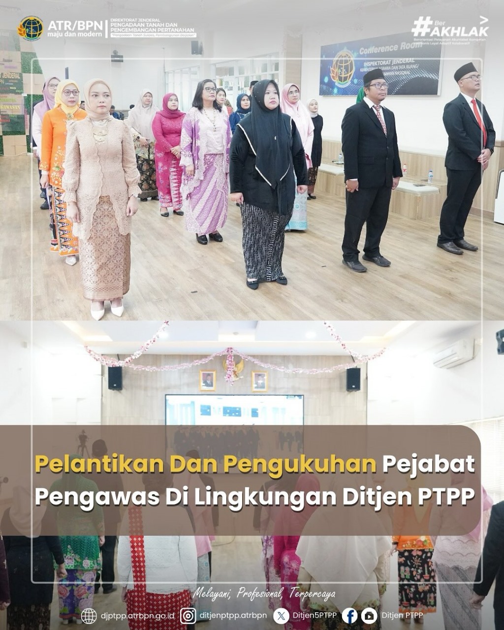 Pelantikan dan Pengukuhan Pejabat Pengawas di Lingkungan Ditjen PTPP