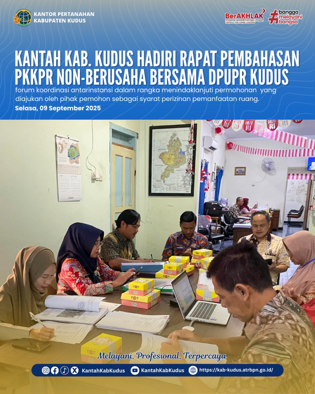 Kantor Pertanahan Kabupaten Kudus Hadiri Rapat Pembahasan PKKPR Non Berusaha