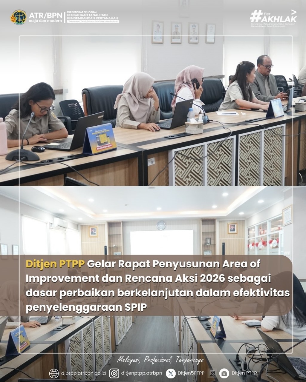 (Ditjen PTPP) Kementerian ATR/BPN menggelar Rapat Area of Improvement (AoI) dan Rencana Aksi 2026