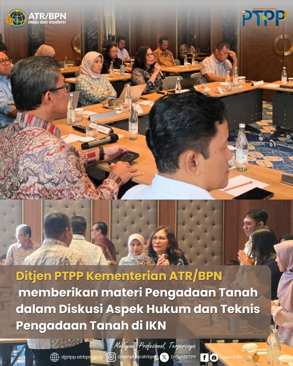 Ditjen PTPP Kementerian ATR/BPN Memberikan Materi Pengadaan Tanah dalam Diskusi Aspek Hukum dan Teknis Pengadaan Tanah di IKN