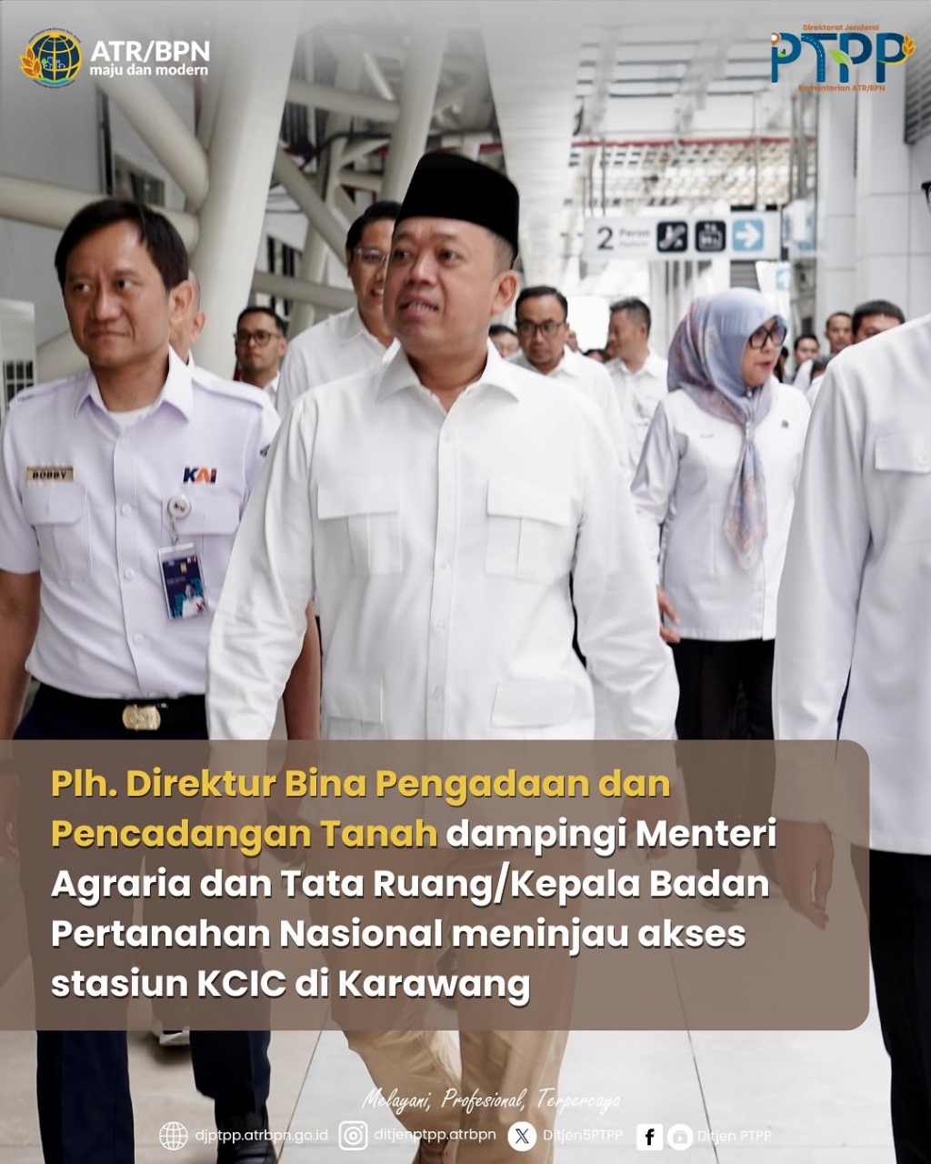 Rapat koordinasi tingkat menteri sekaligus meninjau akses Stasiun Kereta Cepat Indonesia China (KCIC)