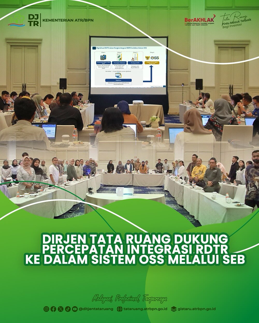 Dirjen Tata Ruang Dukung Percepatan Integrasi RDTR Ke Dalam OSS melalui SEB