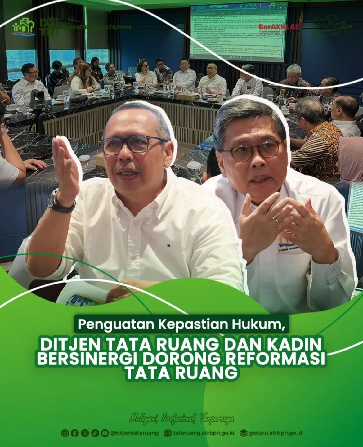 Penguatan Kepastian Hukum, Ditjen Tata Ruang dan Kadin Bersinergi Dorong Reformasi Tata Ruang