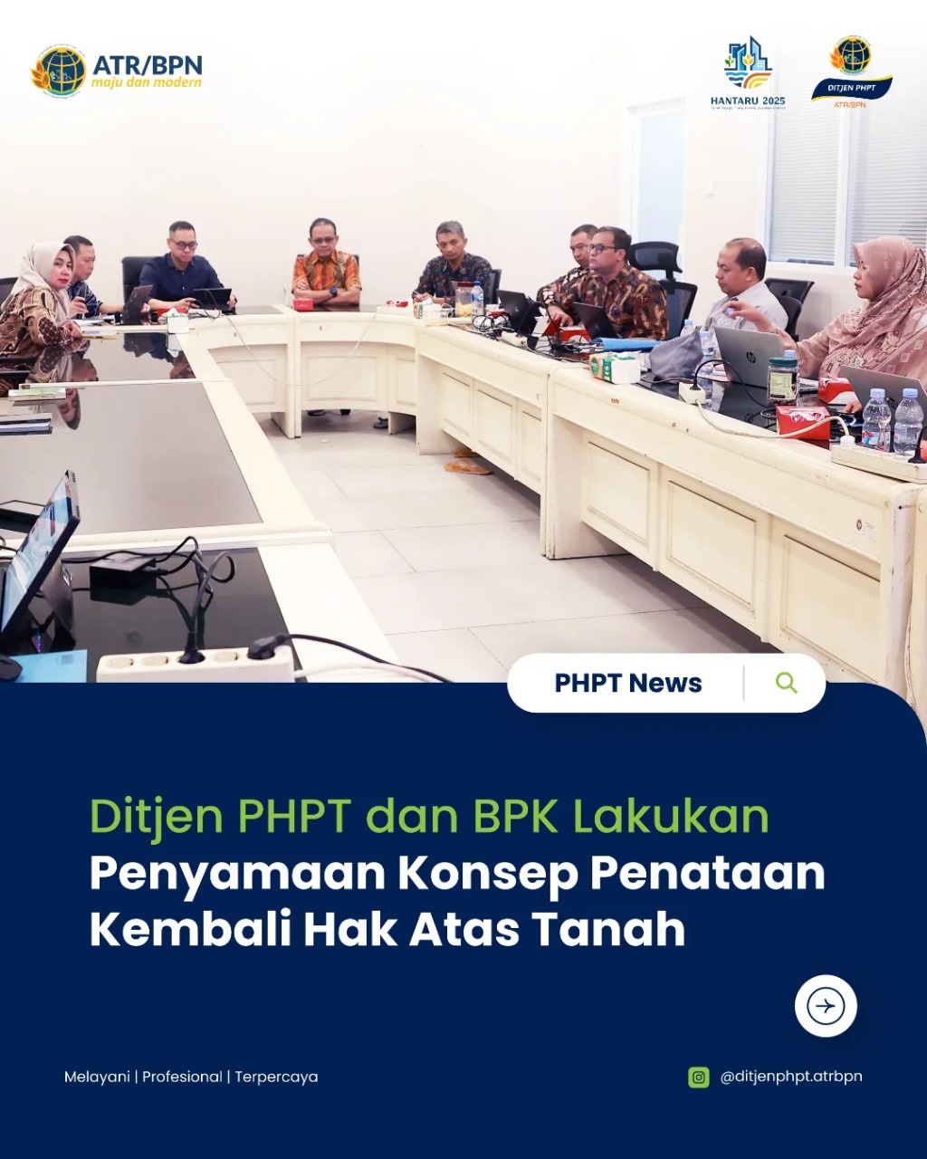 Direktorat Jenderal Penetapan Hak dan Pendaftaran Tanah (Ditjen PHPT) bersama Badan Pemeriksa Keuangan (BPK) menggelar pertemuan koordinasi
