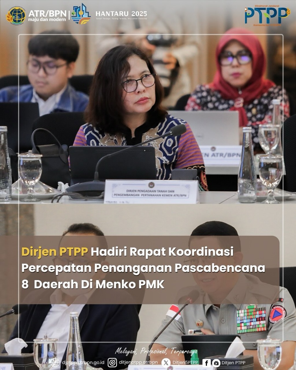 Dirjen PTPP Kementerian ATR/BPN Hadiri Rapat Tingkat Menteri Percepatan Penanganan Pascabencana 8 Daerah di Menko PMK