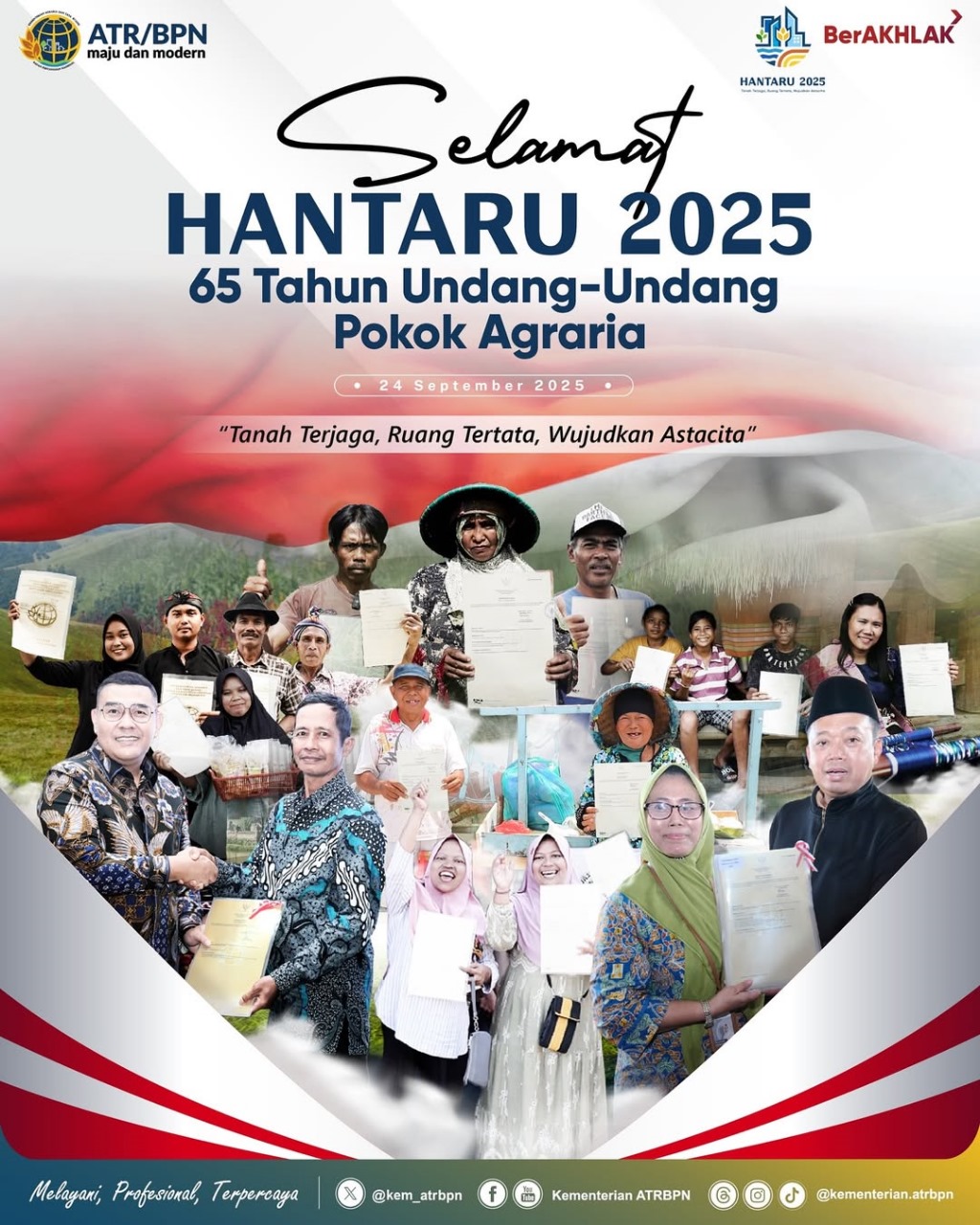 Selamat Hari Agraria dan Tata Ruang (HANTARU) ke-65 Tahun 2025