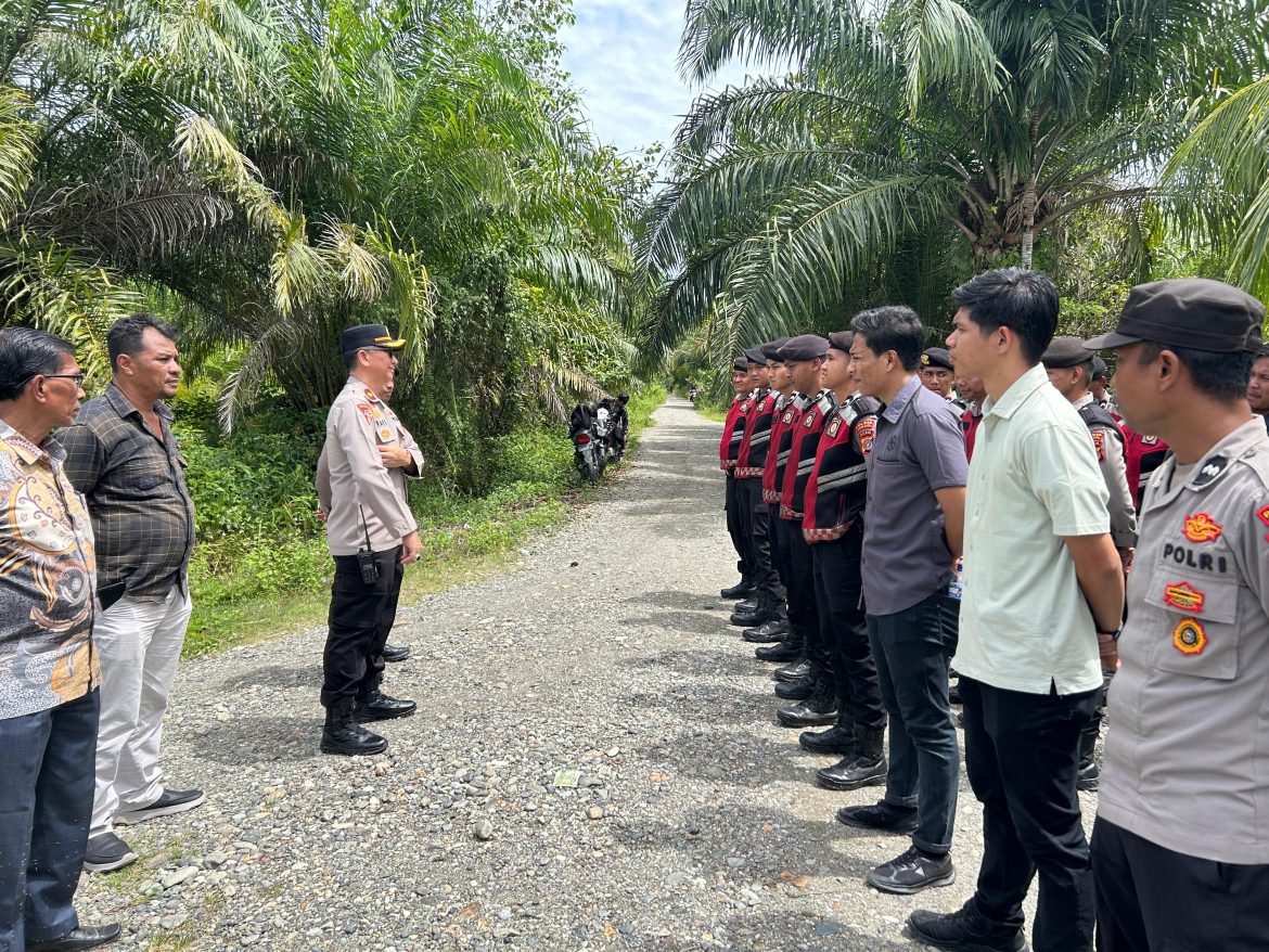 Polres Nagan Raya Bersama PN Suka Makmue Amankan Pelaksanaan Sita Eksekusi di Desa Ujong Patihah