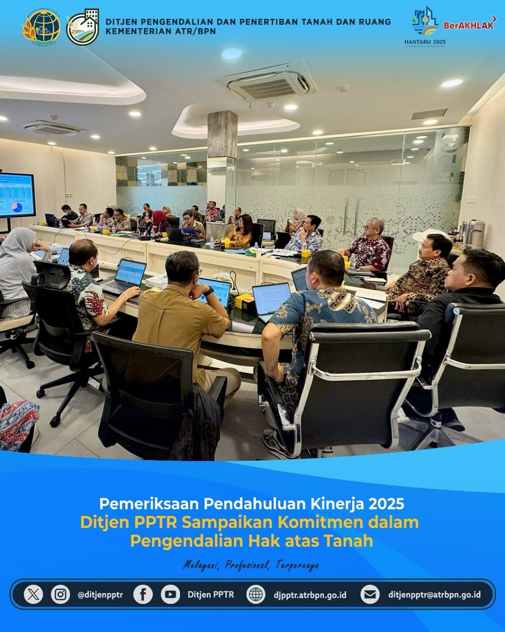 Direktur Jenderal Pengendalian dan Penertiban Tanah dan Ruang (PPTR) hadiri Rapat Ekspose Pemeriksaan Pendahuluan Kinerja 2025 bersama Badan Pemeriksa Keuangan Republik Indonesia (BPK RI)