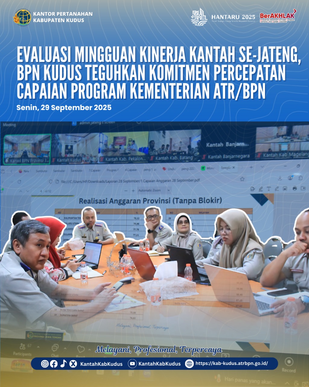 Fokuskan Target Capaian Program Strategis, BPN Kudus Percepat Kinerja