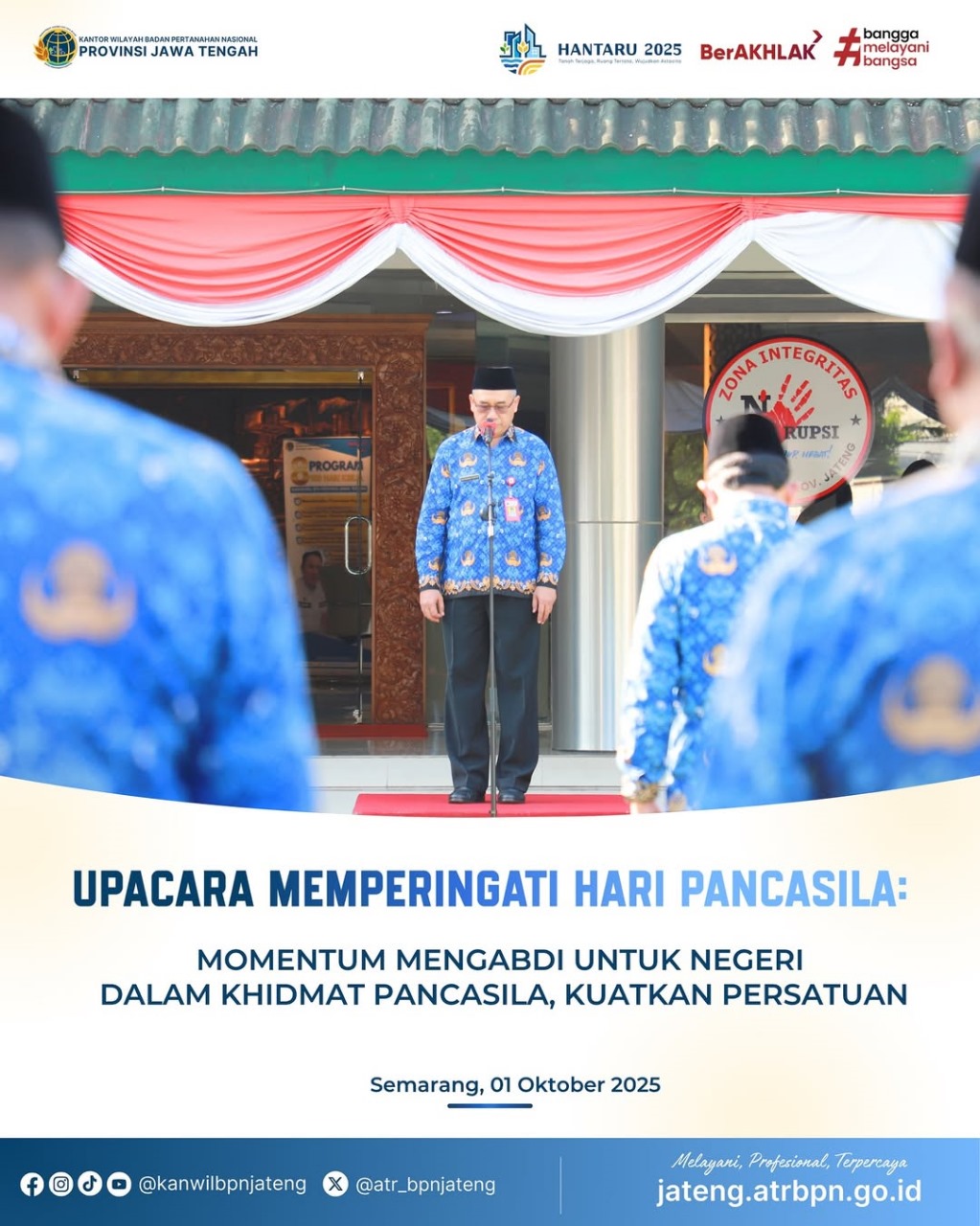 Upacara Memperingati Hari Pancasila, Momentum Mengabdi untuk Negeri dalam Khidmat Pancasila, Kuatkan Persatuan