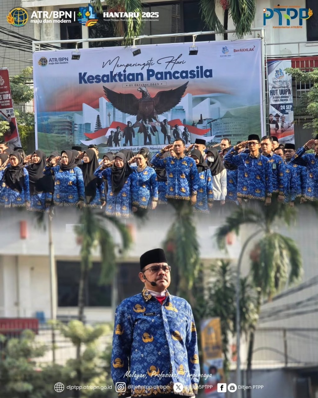 Dirjen Pengadaan Tanah dan Pengembangan Pertanahan Beserta Jajaran Menghadiri Upacara Hari Kesaktian Pancasila