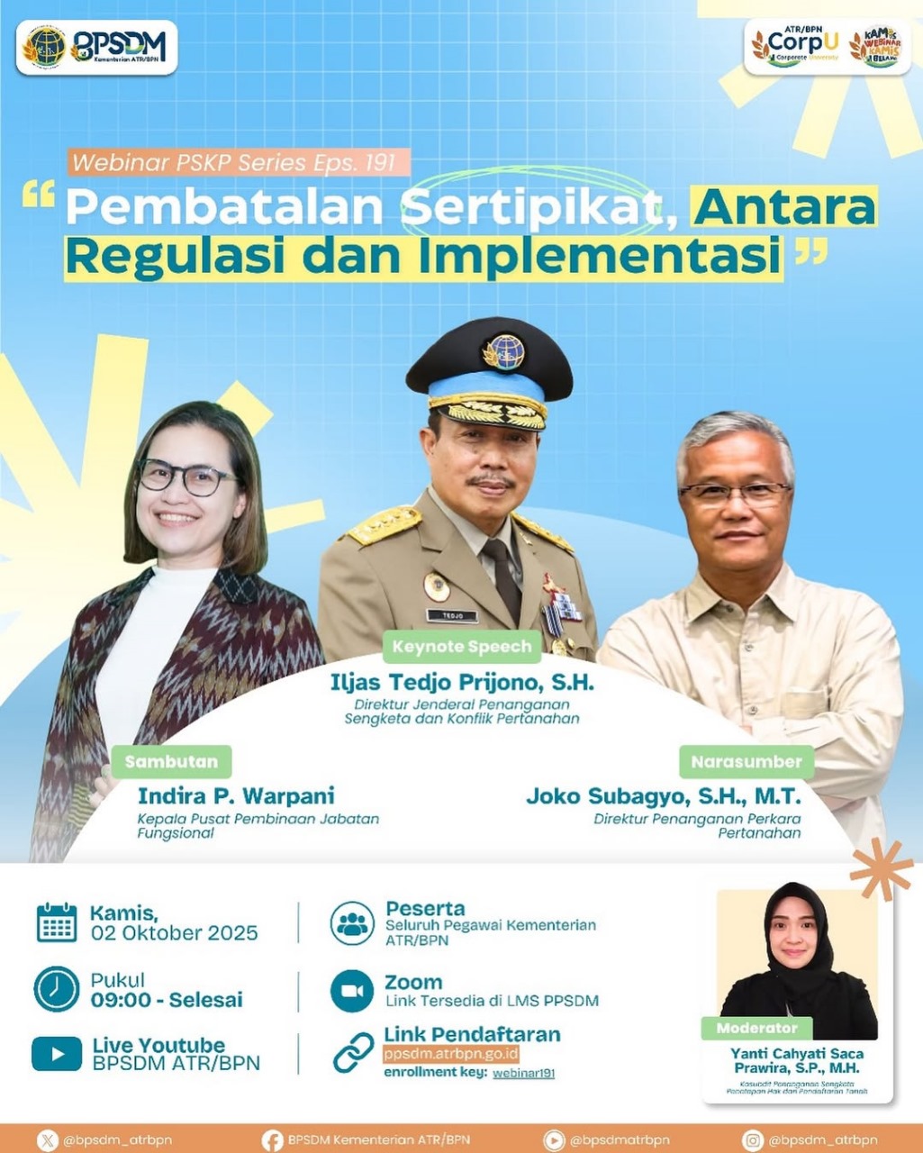 Kamis Webinar Kamis Belajar dari BPSDM Kementerian ATR/BPN