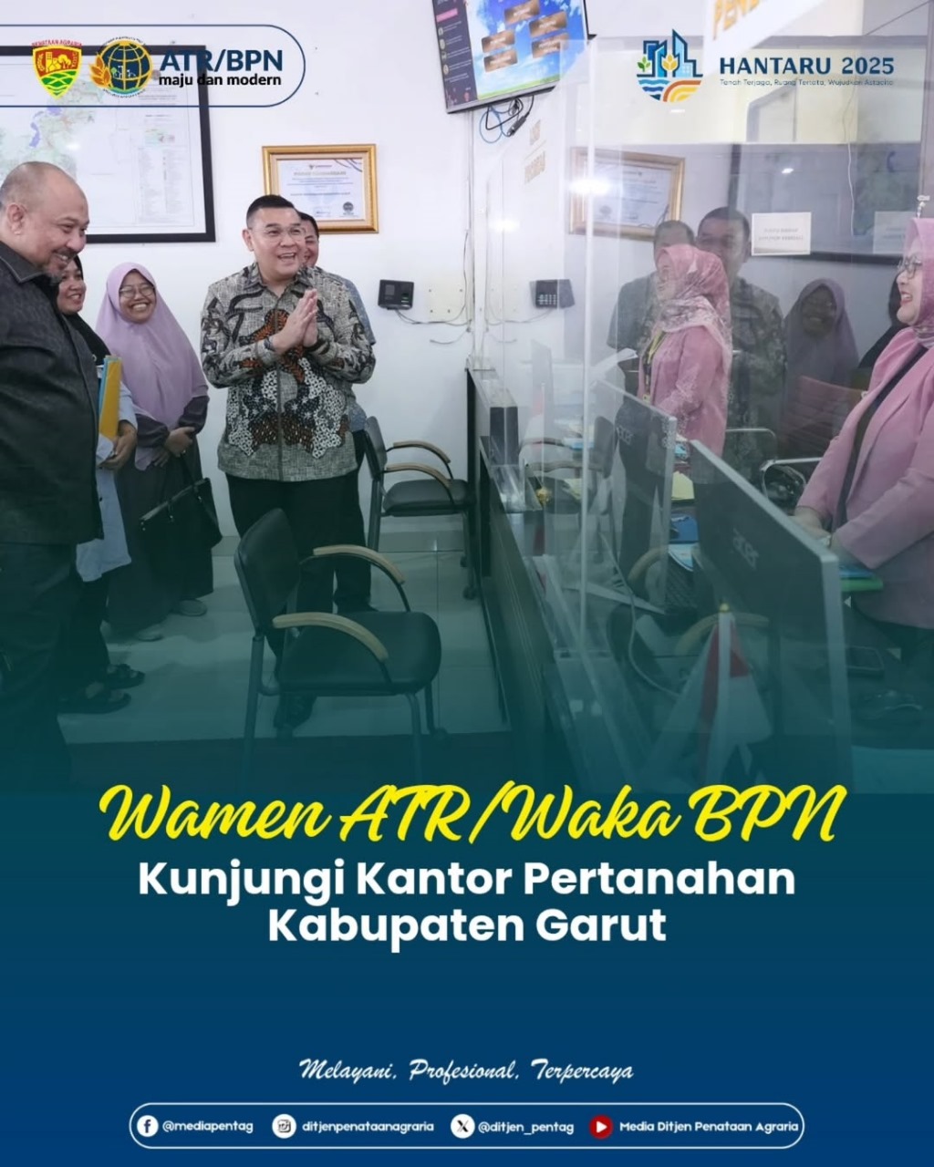 Wamen ATR/Waka BPN Ossy Dermawan Kunjungi Kantor Pertanahan Kabupaten Garut