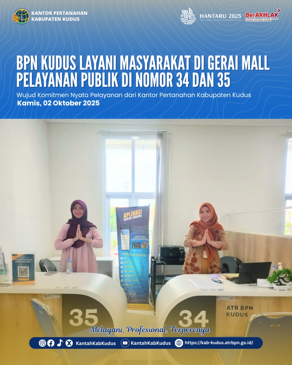 Cepat tanggap merespon masyarakat, BPN Kudus Hadir di Mall Pelayanan Publik Kudus