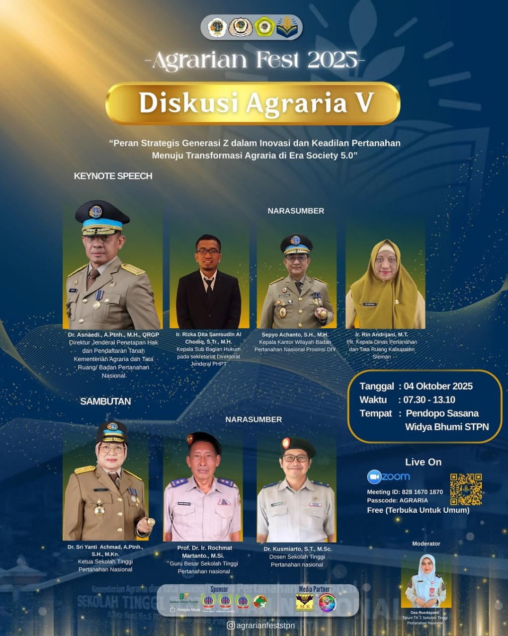 Diskusi Agraria V: Generasi Z sebagai Penggerak Transformasi Agraria di Era Society 5.0