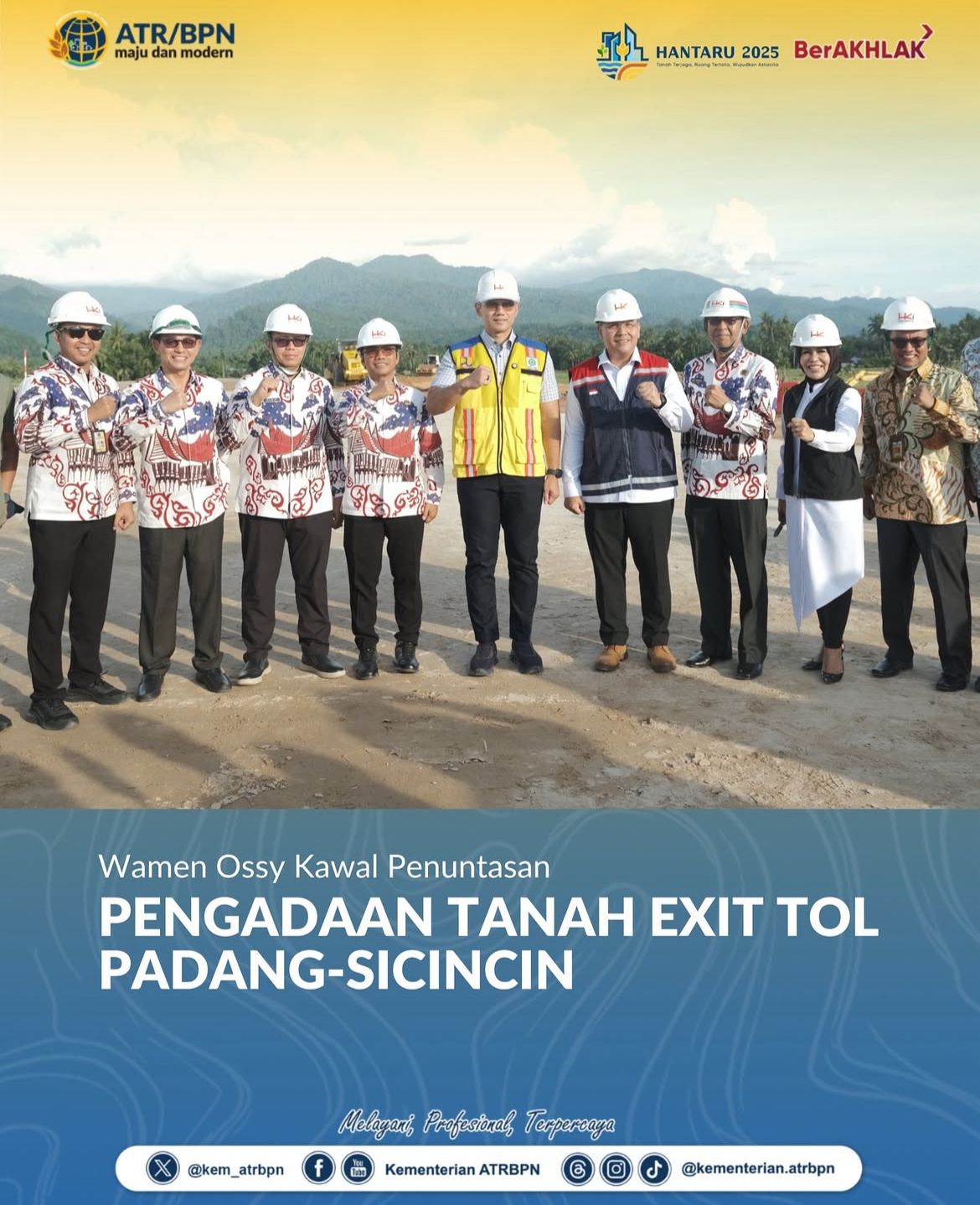 Wamen Ossy Kawal Penuntutan Pengadaan Tanah Exit Tol Padang Ke Sicincin