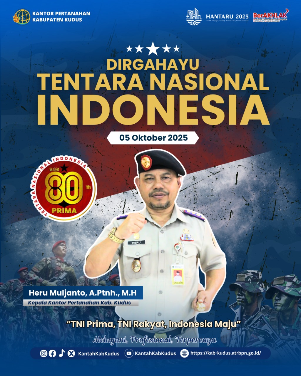Dirgahayu Tentara Nasional Indonesia ke 80 Tahun