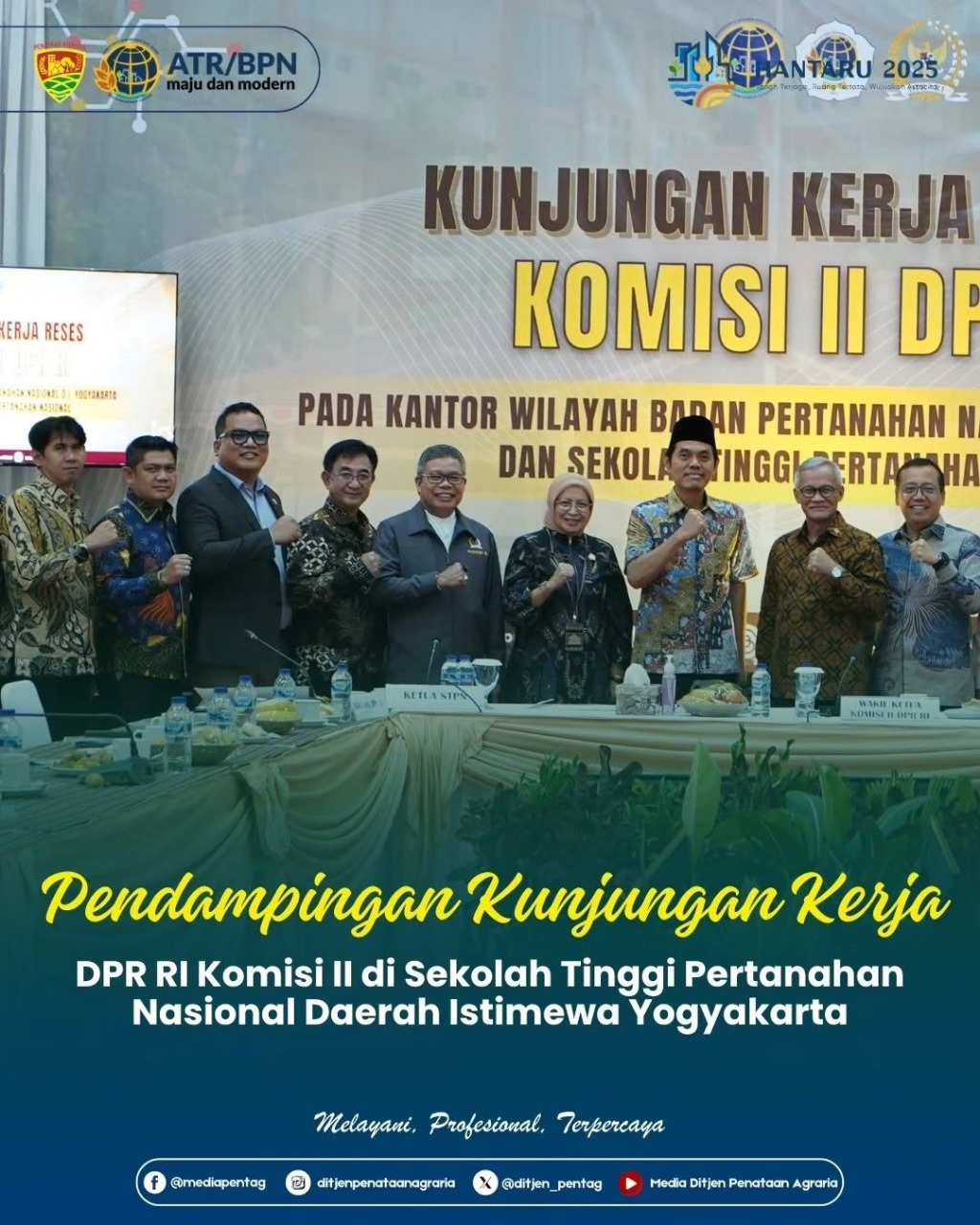 Pendampingan Kunjungan Kerja DPR RI Komisi II di Sekolah Tinggi Pertanahan Nasional Daerah Istimewa Yogyakarta