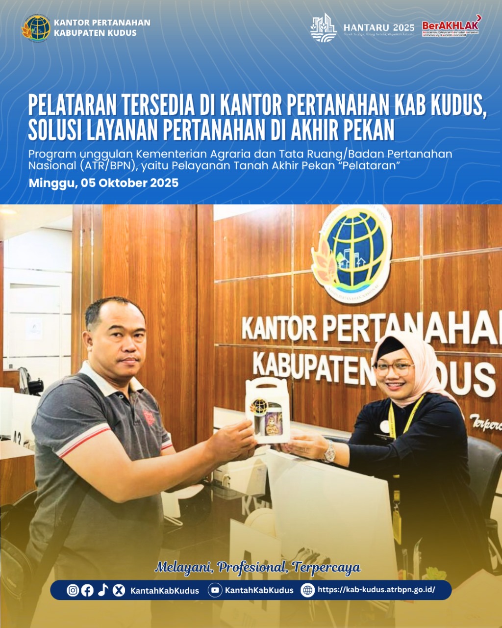 Pelataran Tersedia di Kantor Pertanahan Kabupaten Kudus Solusi Layanan Pertanahan di Akhir Pekan pada Minggu, 05 Oktober 2025