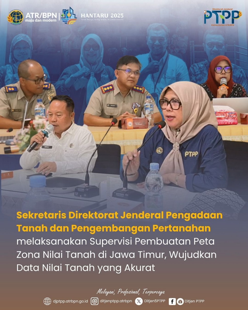 Sekretaris Direktorat Jenderal Pengadaan Tanah dan Pengembangan Pertanahan melaksanakan Supervisi Pembuatan Peta Zona Nilai Tanah di Jawa Timur, Wujudkan Data Nilai Tanah yang Akurat