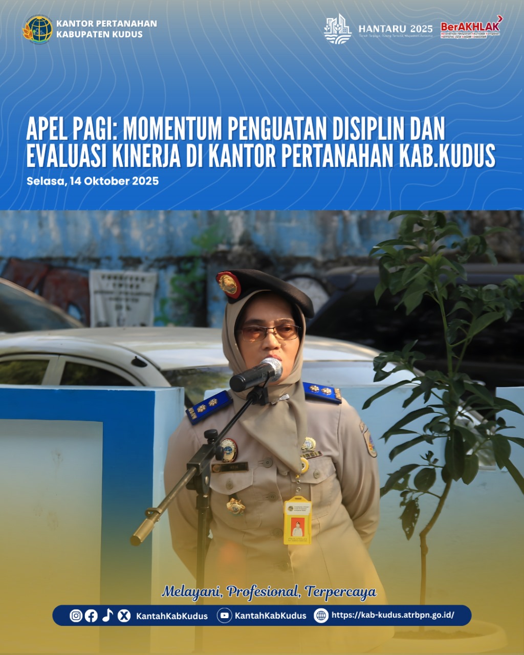 Apel Pagi: Momentum Penguatan Disiplin dan Evaluasi Kinerja di Kantor Pertanahan Kabupaten Kudus