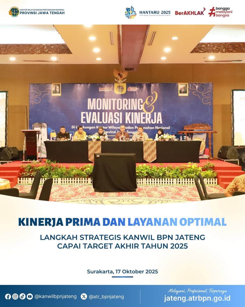 Kinerja Prima dan Layanan Optimal Langkah Strategis Kanwil BPN Jateng Capai Target Akhir Tahun