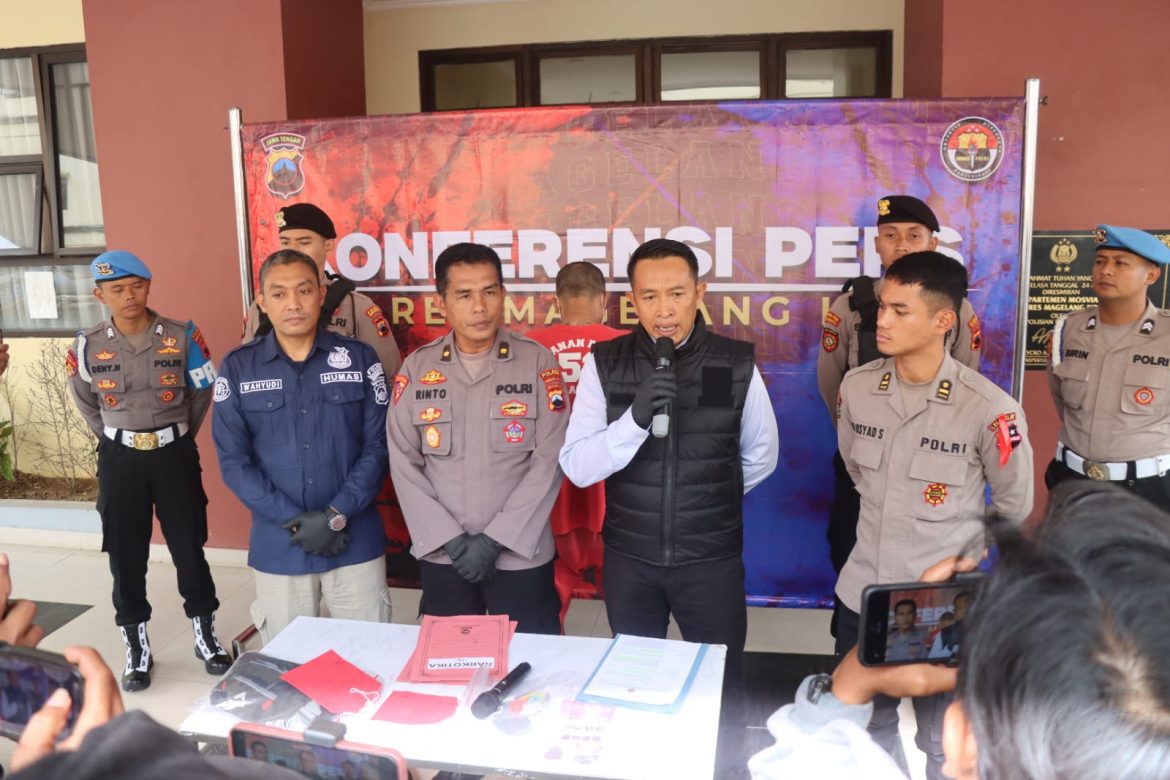 Satresnarkoba Polres Magelang Kota Tangkap TS, Ungkap Modus Transaksi Sabu Sistem Tempel 5,39 Gram