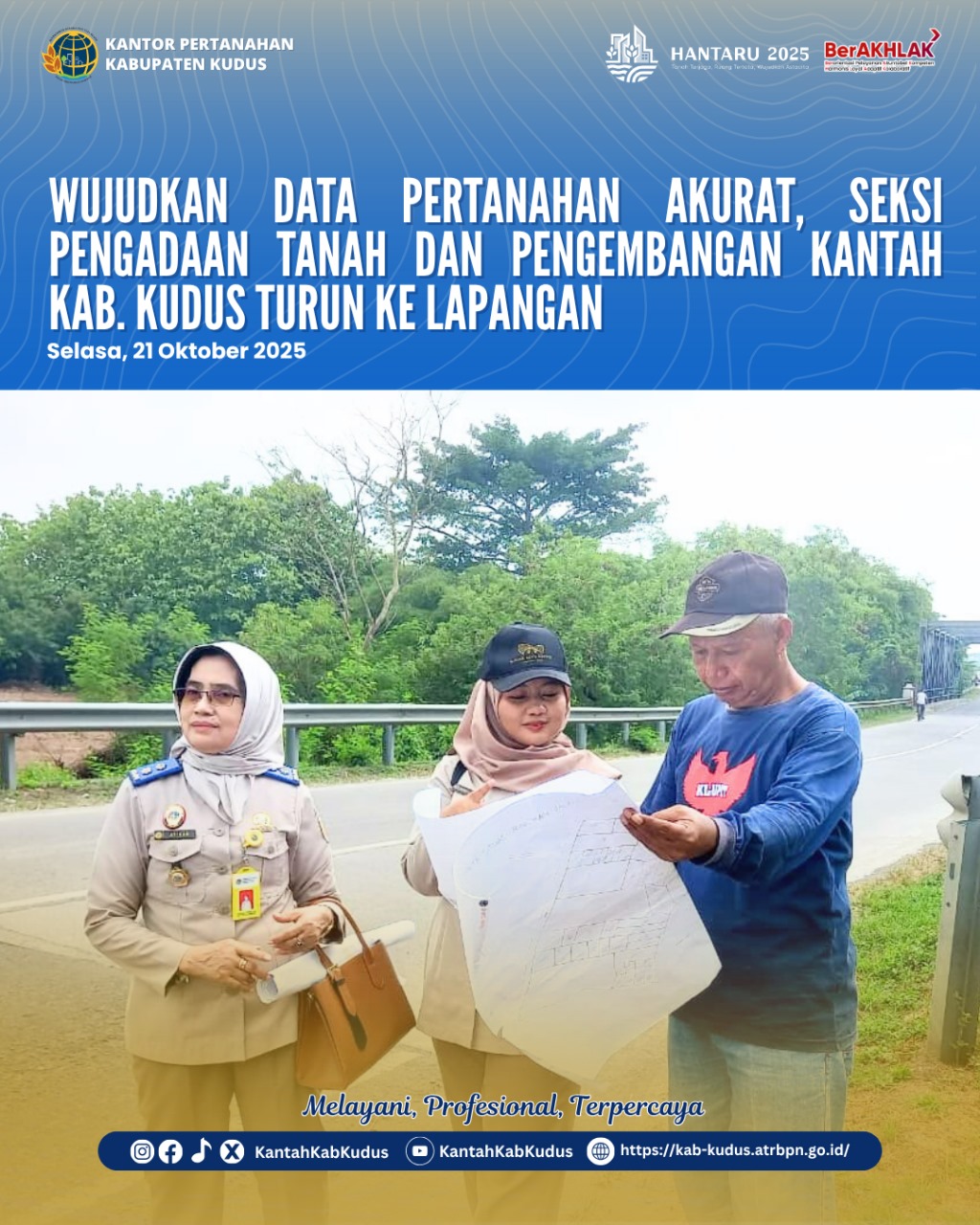 Wujudkan Data Pertanahan Akurat, Seksi Pengadaan Tanah dan Pengembangan Kantor Pertanahan Kabupaten Kudus Turun ke Lapangan