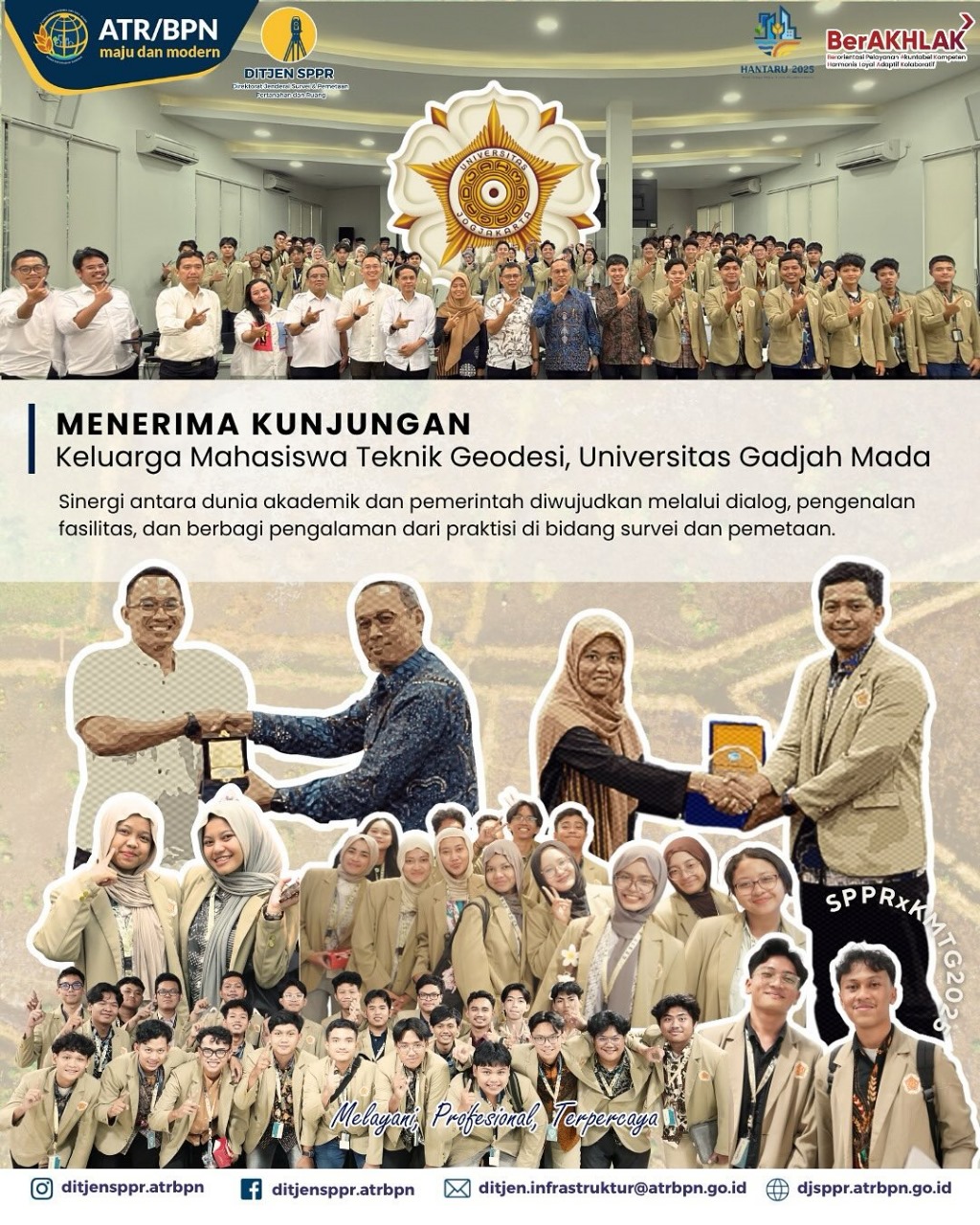 Ditjen SPPR Kementerian ATR/BPN Menerima Kunjungan Keluarga Mahasiswa Teknik Geodesi, Universitas Gadjah Mada