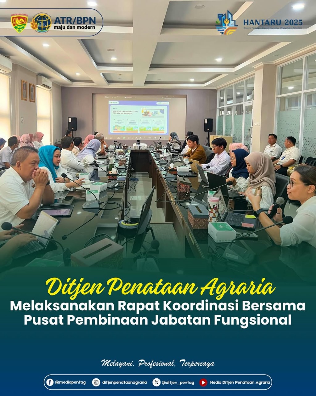 Dirjen Penataan  Agraria Melaksanakan Rapat Koordinasi Bersama Pusat Pembinaan Jabatan Fungsional