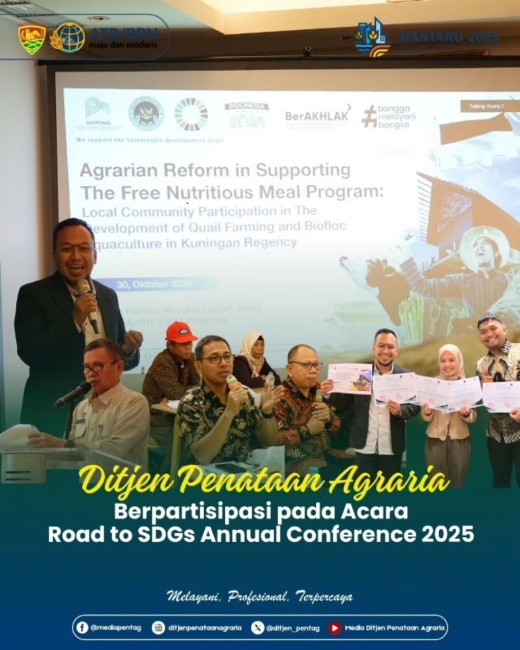 Dirjen Penataan Agraria, Berpartisipasi pada Acara Road to SDGs Annual Conference 2025