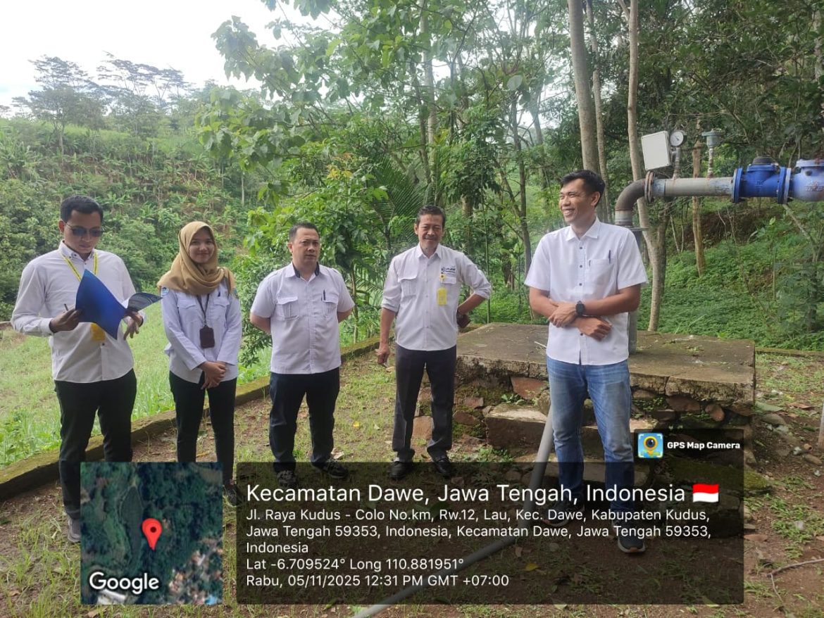 Kantor Pertanahan Kabupaten Kudus Laksanakan Cek Lapang Permohonan Berkas Berusaha Sumur Dalam PDAM Kudus