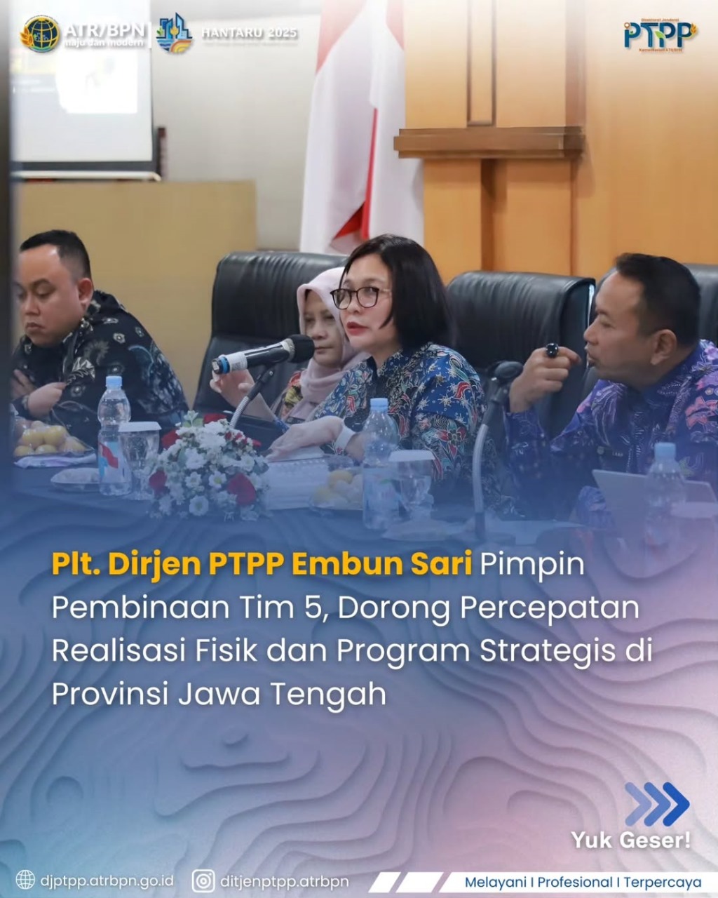 Plt. Dirjen PTPP Embun Sari Pimpin Pembinaan TIM 5, Dorong Percepatan Realisasi Fisik dan Program Strategis di Provinsi Jawa Tengah