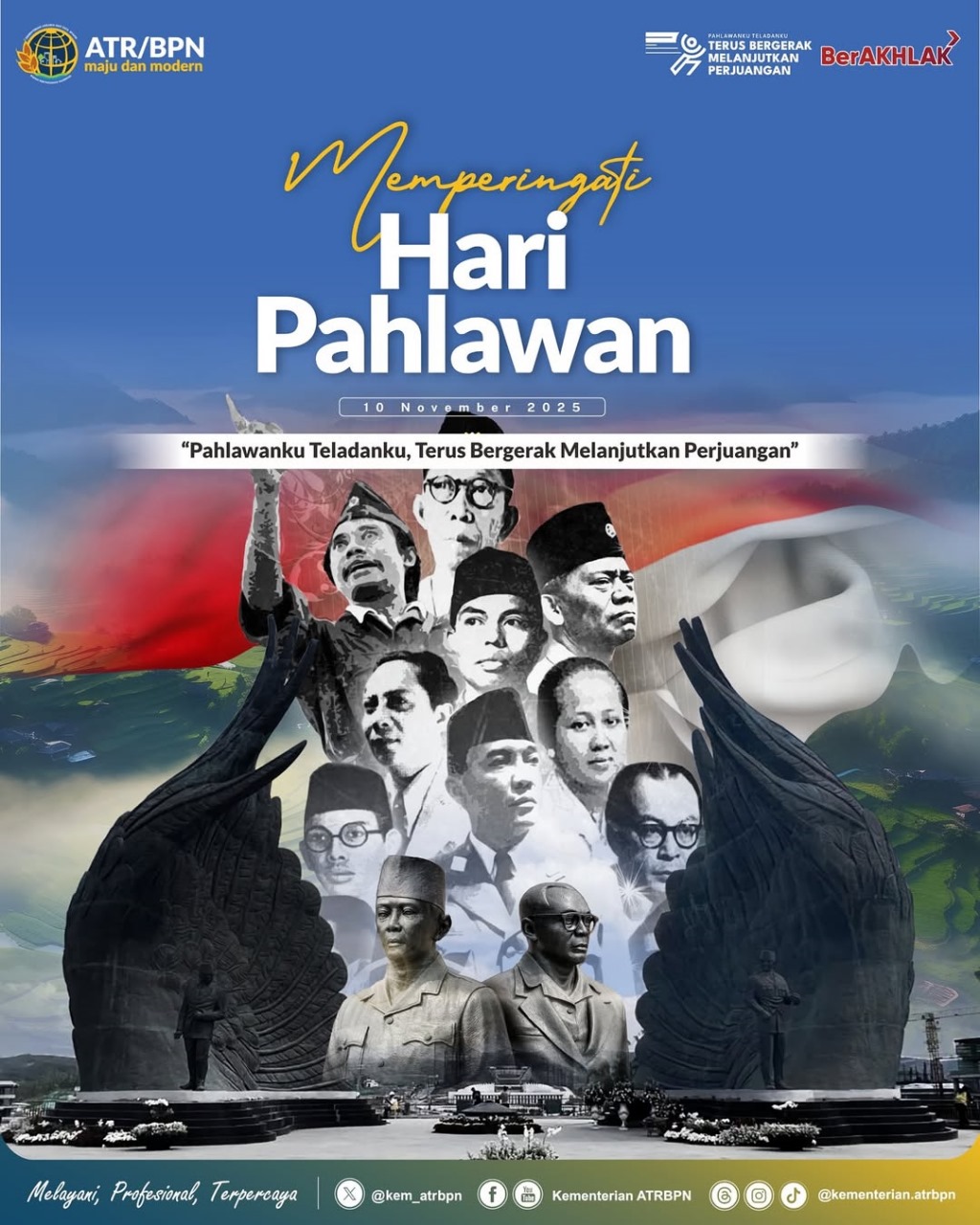 Kementerian ATR/BPN Peringati Hari Pahlawan Nasional 2025: Kobarkan Semangat Persatuan dan Pengabdian untuk Negeri 🇮🇩