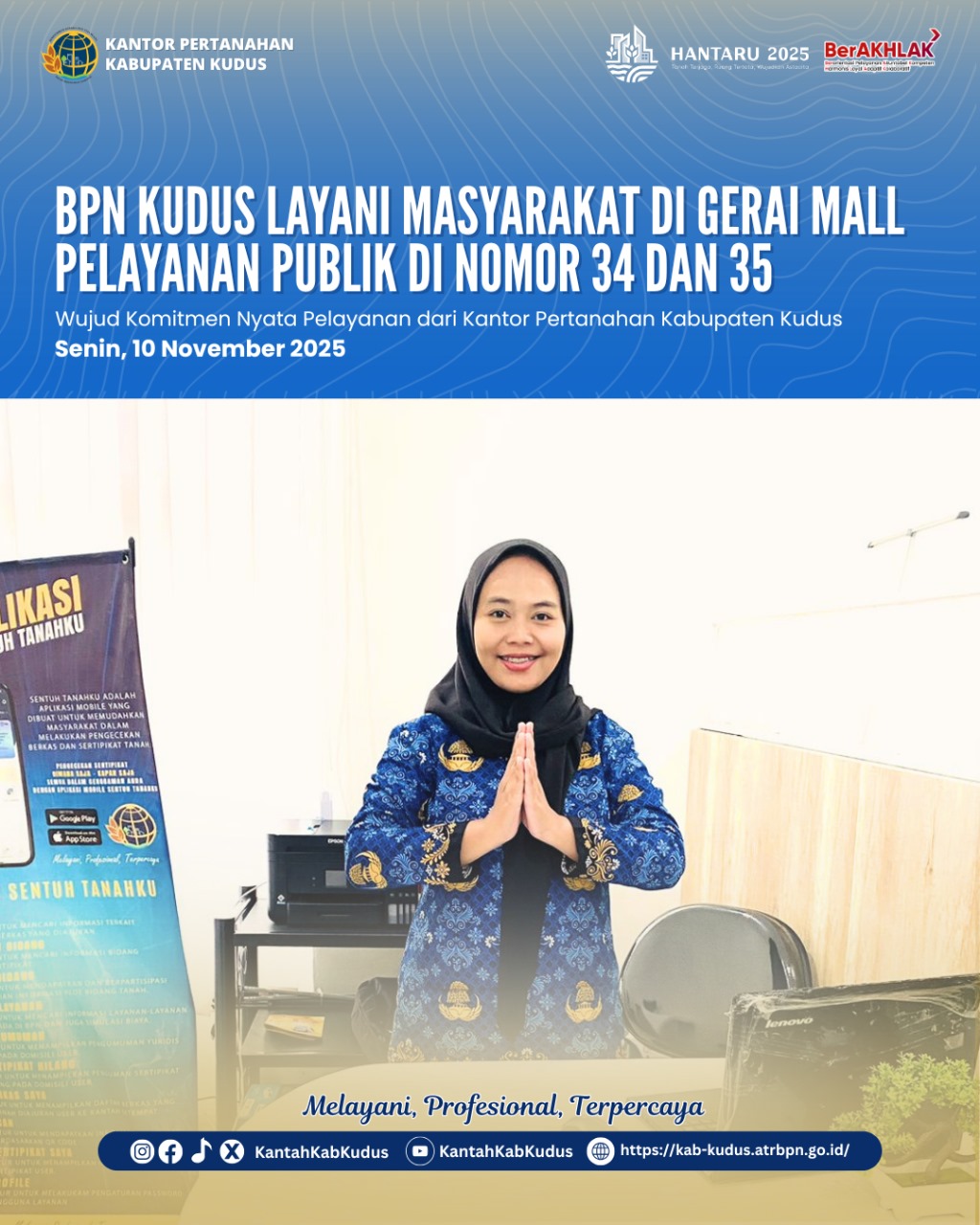 Kantor Pertanahan Kabupaten Kudus Hadir Lebih Dekat dengan Masyarakat Lewat Gerai Pelayanan di Mall Pelayanan Publik (MPP)