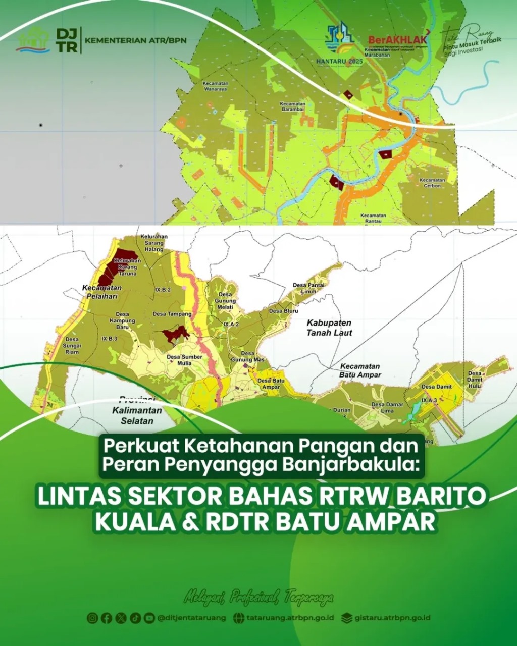 Perkuat Ketahanan Pangan dan Peran Penyangga Banjarbakula Lintas Sektor Bahas RTRW Barito Kuala dan RDTD Batu Ampar