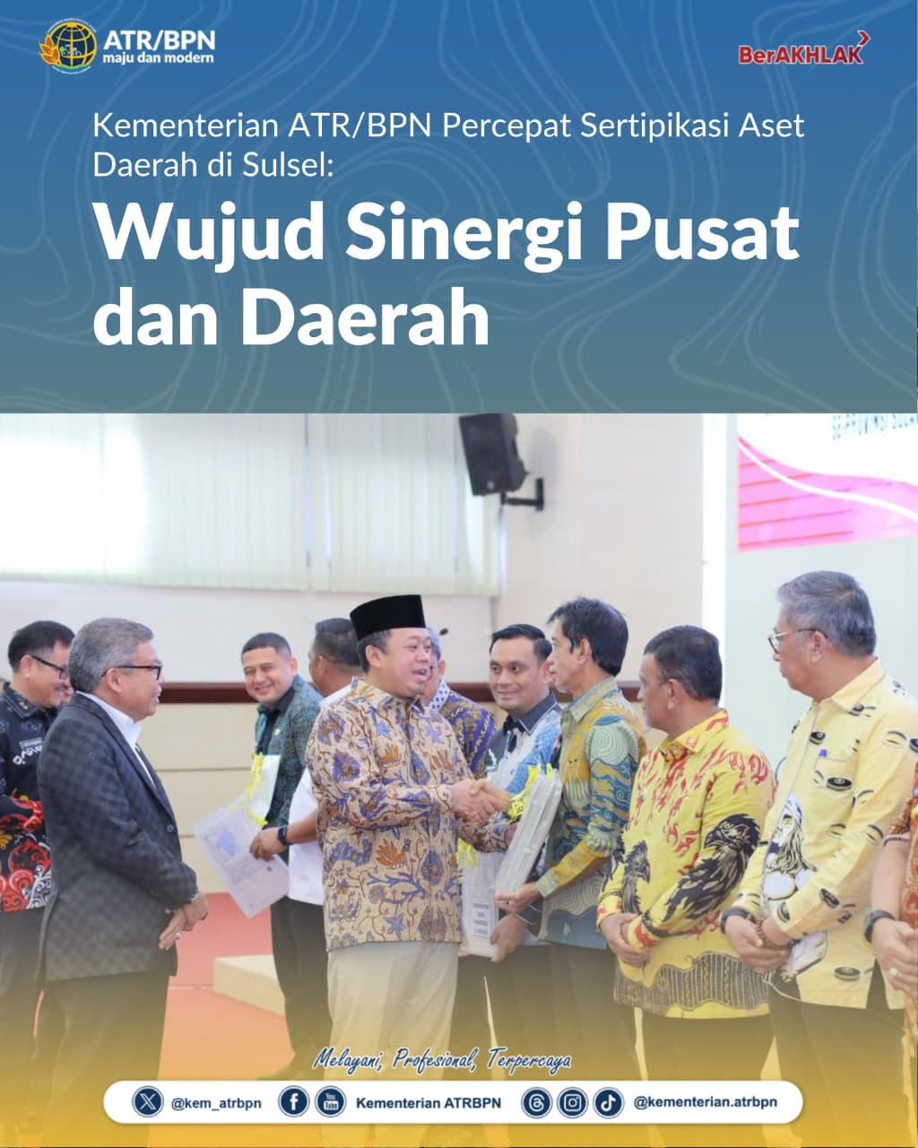 Kementerian ATR/BPN Percepat Sertipikasi Aset Daerah di Sulsel: Wujud Sinergi Pusat dan Daerah