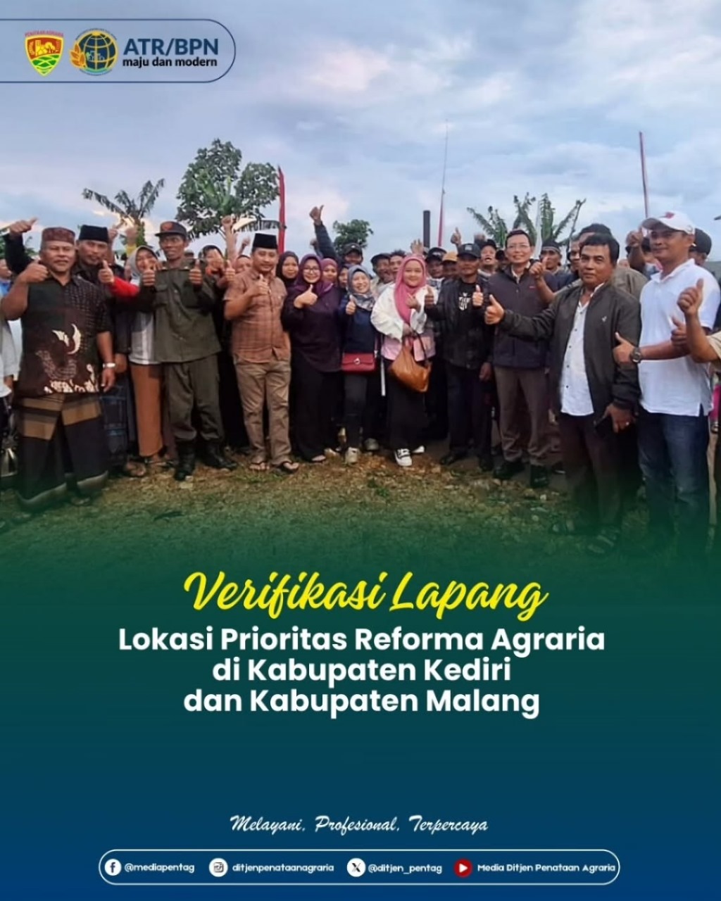 Ditjen Penataan Agraria Lakukan Verifikasi Lapang LPRA di Kabupaten Malang dan Kabupaten Kediri