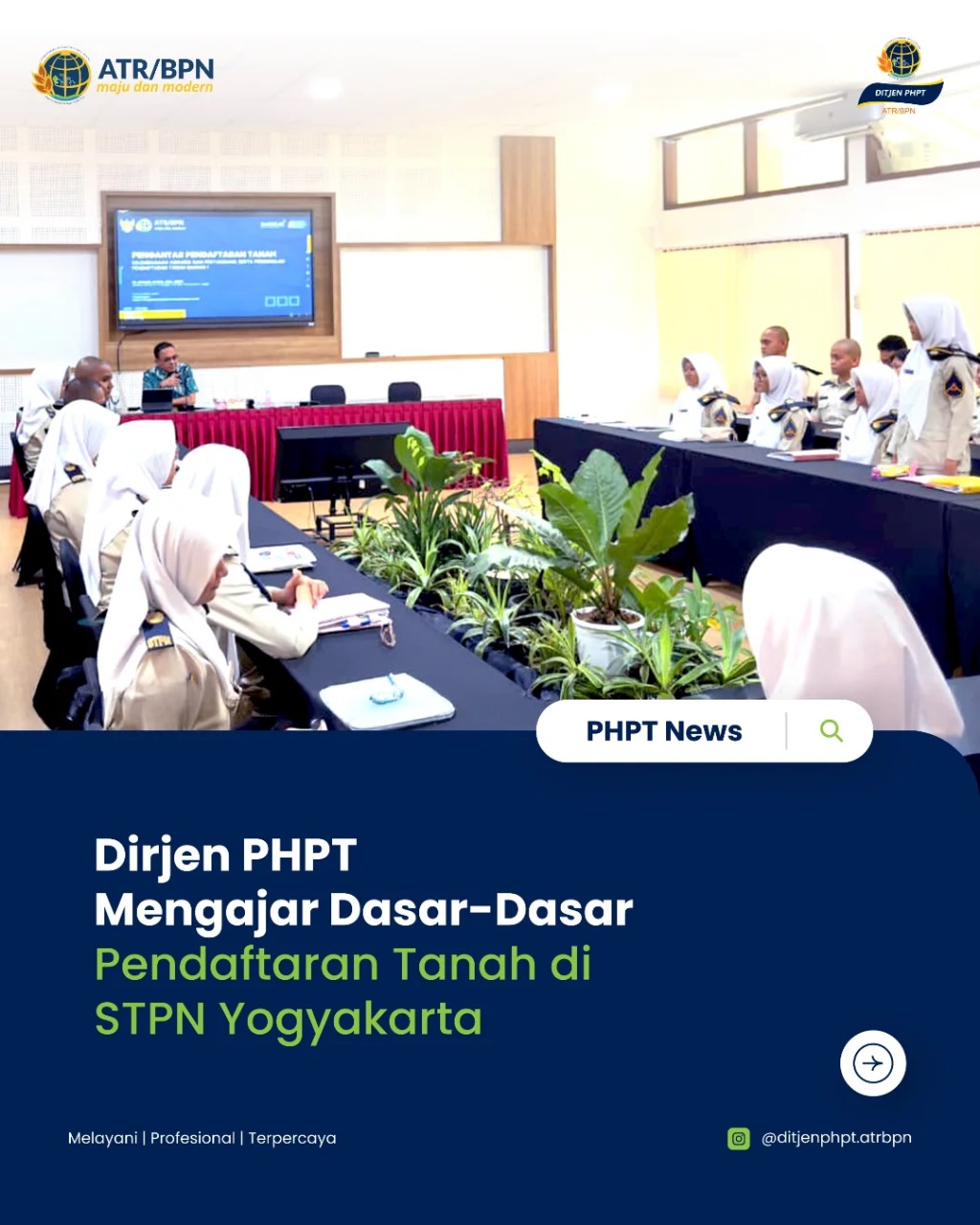 Dirjen PHPT mengajar Dasar-Dasar Pendaftaran Tanah di STPN Yogyakarta