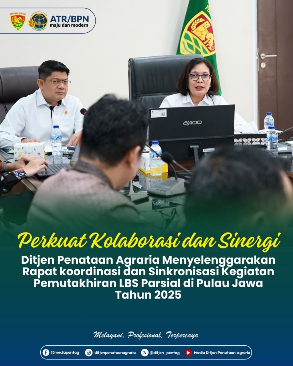 Perkuat Kolaboras dan Sinergi Ditjen Penataan Agraria Menyelenggarakan Rapat Koordinasi dan Sinkronisasi Kegiatan Pemutakhiran LBS Parsial di Pulau Jawa Tahun 2025