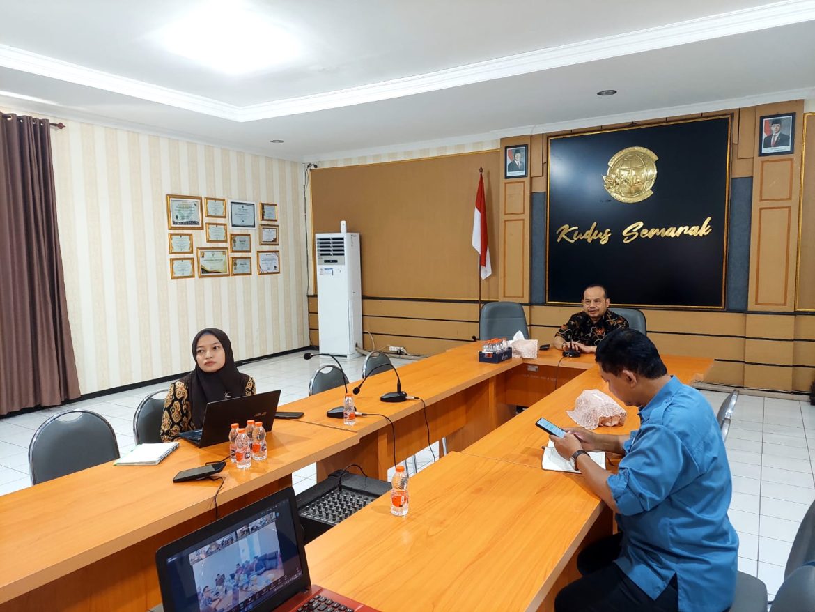Kantor Pertanahan Kabupaten Kudus Ikuti Rapat Monitoring dan Evaluasi Tunggakan Layanan Pengukuran Secara Daring