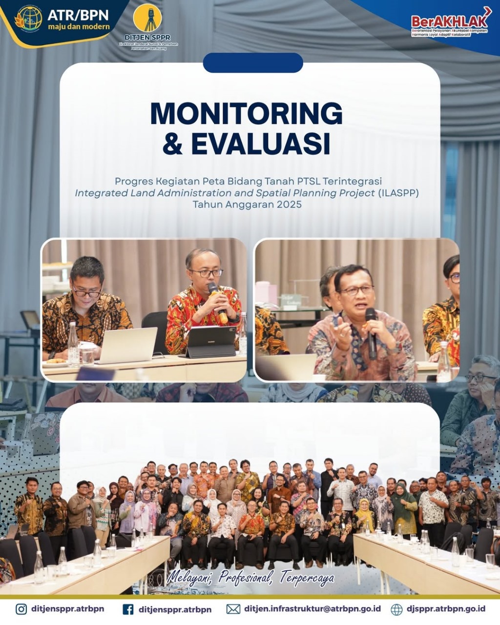 Monitoring dan Evaluasi Progress Kegiatan Peta Bidang Tanah PTSL Terintegrasi Tahun Anggaran 2025