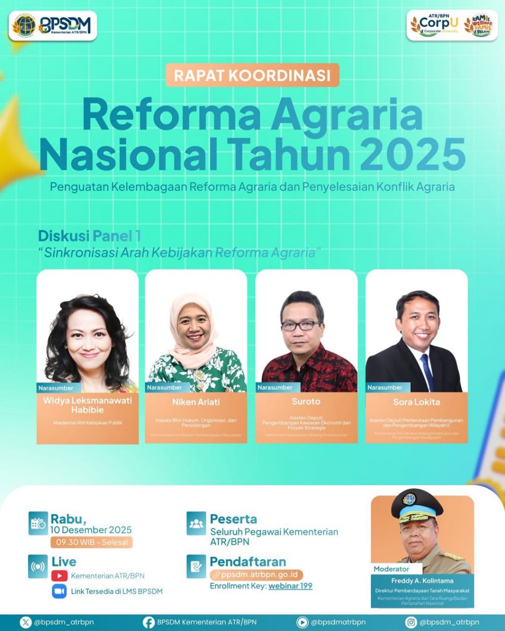 Rapat Koordinasi Reforma Agraria Nasional Tahun 2025  Penguatan Kelembagaan Reforma Agraria dan Penyelesaian Konflik Agraria