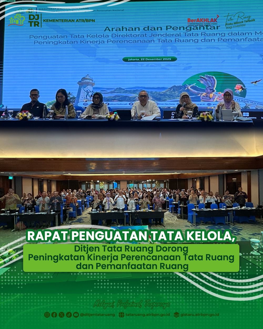 Rapat Penguatan Tata Kelola Ditjen Tata Ruang Dorong Peningkatan Kinerja Perencanaan Tata Ruang dan Pemanfaatan Ruang